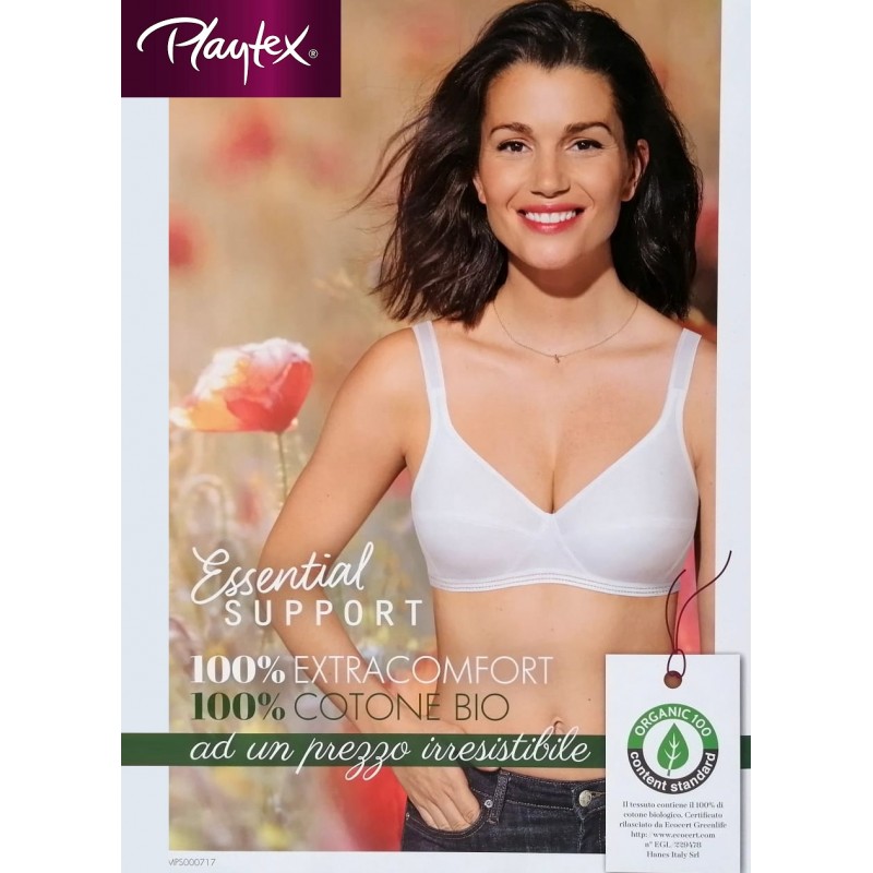 Playtex Essential Support 100% organic cotton wired bra - Paola