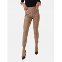 Ragno Pantalone donna lungo stretto skinny a sigaretta viscosa cammello