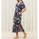 Triumph maxi abito donna copricostume lungo manica corta scollo a V
