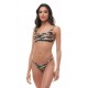 Acqua di cocco Costume bikini a corpetto con buco coppa removibile animalier zebrato lurex