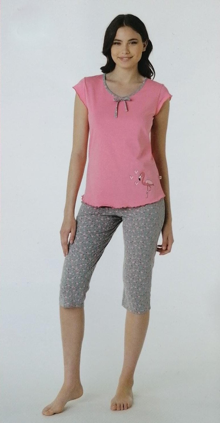 Lovable Women s short sleeve capri pajamas 100 cotton Paola Fiorini