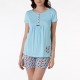 Lovable pigiama donna corto 100% cotone serafino bottoni