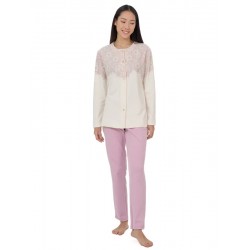 Ragno Womens winter cotton open pajamas