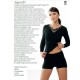 Maglietta termica Maglia donna mezza manica corta con pizzo Angora 20