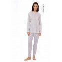 Ragno Pigiama Donna scollo serafino con bottoni interlock caldo cotone