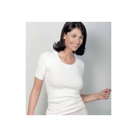 Maglietta termica Maglia donna mezza manica corta Angora 50