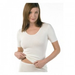 Medima® thermal underwear women short sleeve Undershirt Angora Cotton Nature